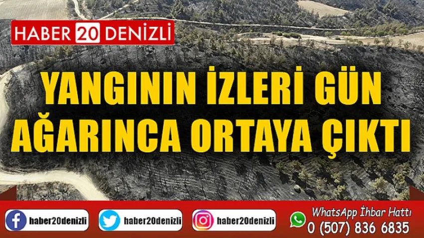 Yangının izleri gün ağarınca ortaya çıktı