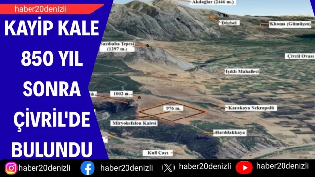 Kayip kale 850 yıl sonra Çivril'de bulundu