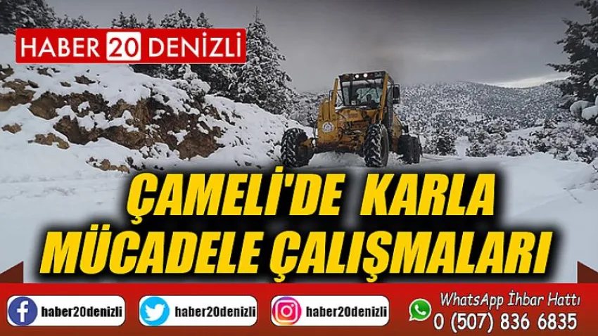 Çameli'de Karla Mücadele Çalışmaları