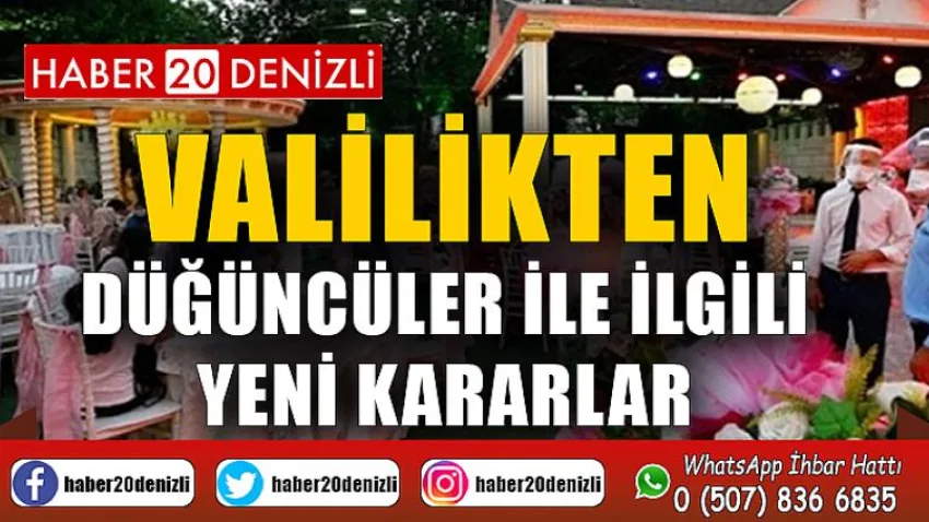 Valilikten Düğüncüler ile İlgili Yeni Kararlar