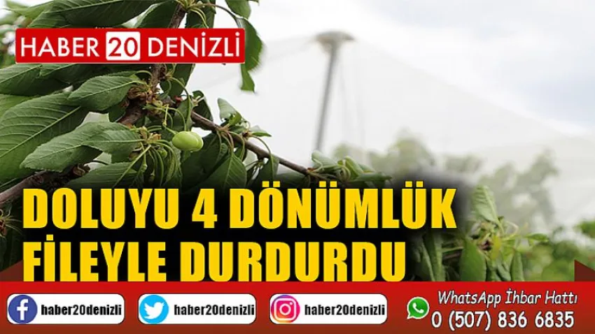 Doluyu 4 dönümlük fileyle durdurdu