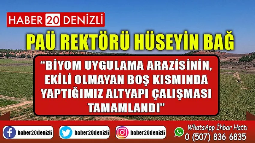 BİYOM Uygulama Arazisinin, Ekili Olmayan Boş Kısmında Yaptığımız Altyapı Çalışması Tamamlandı