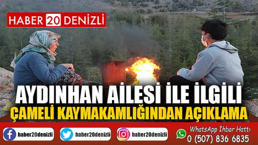 Aydınhan Ailesi ile İlgili Çameli Kaymakamlığından Açıklama
