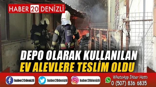 Depo olarak kullanılan ev alevlere teslim oldu
