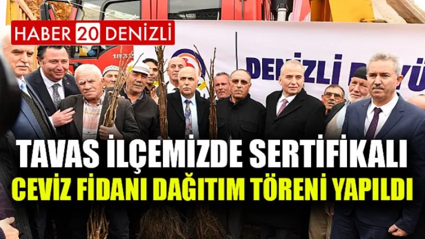Tavas İlçemizde Sertifikalı Ceviz Fidanı Dağıtım Töreni Yapıldı