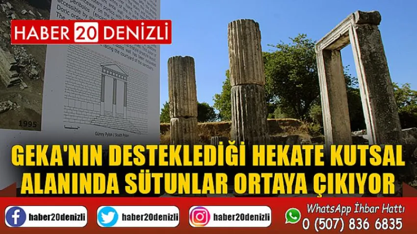 GEKA'nın desteklediği Hekate kutsal alanında sütunlar ortaya çıkıyor