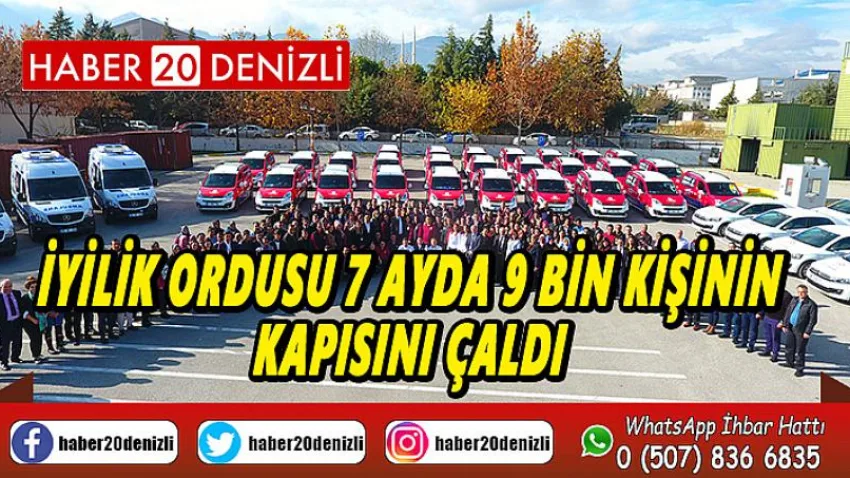 İyilik ordusu 7 ayda 9 bin kişinin kapısını çaldı