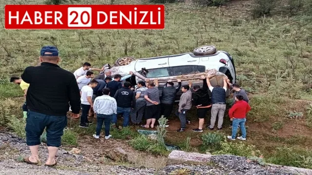 Karşı şeride geçip tarlaya uçtu