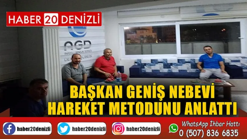 Başkan Geniş Nebevi Hareket Metodunu Anlattı