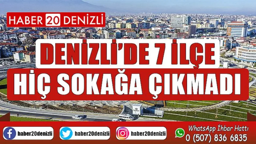 Denizli’de 7 ilçe hiç sokağa çıkmadı
