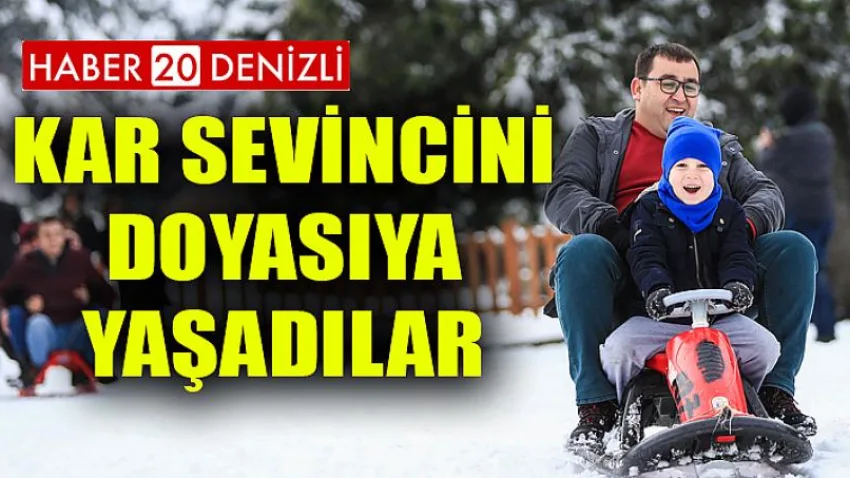 Kar sevincini doyasıya yaşadılar