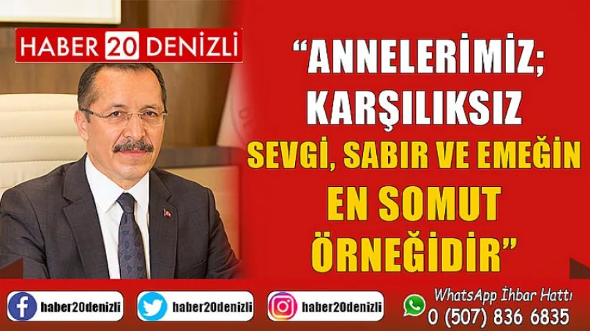 Prof. Dr. Bağ: “Annelerimiz; Karşılıksız Sevgi, Sabır ve Emeğin En Somut Örneğidir”