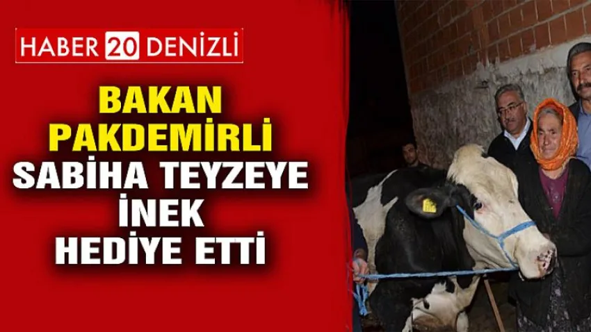Bakan Pakdemirli Sabiha Teyzeye İnek Hediye Etti