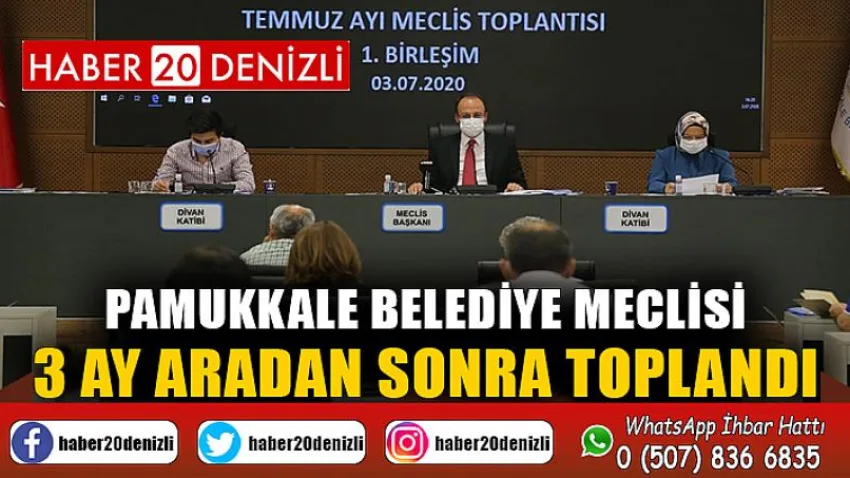 Pamukkale Belediye Meclisi 3 Ay Aradan Sonra Toplandı