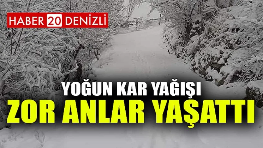 Yoğun Kar Yağışı Zor Anlar Yaşattı