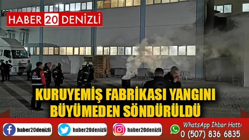 Kuruyemiş fabrikası yangını büyümeden söndürüldü