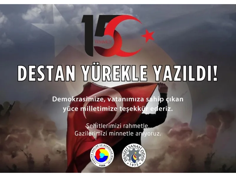 Denizli Sanayi Odası 15 Temmuz Reklam Görseli