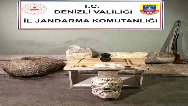 Denizli’de Bizans ve Roma dönemine ait çok sayıda tarihi eser ele geçirildi
