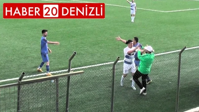 Topu antrenörün yüzüne attı, ortalık karıştı