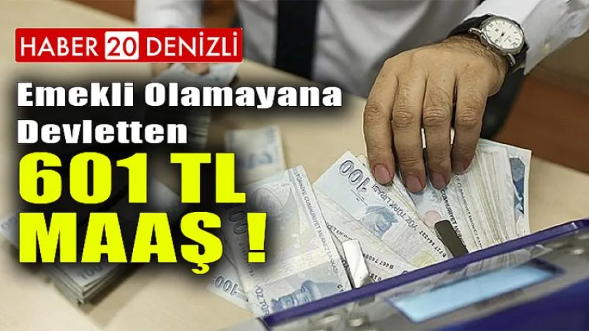Emekli Olamayana Devletten 601 Tl Maaş