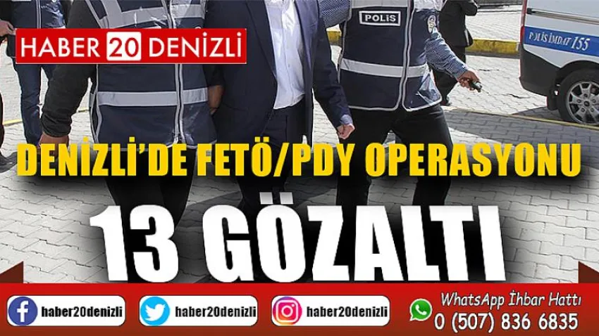 Denizli’de FETÖ/PDY operasyonu