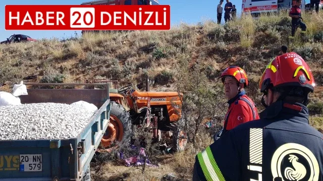 Traktörden düşen kadın römorkun altında can verdi