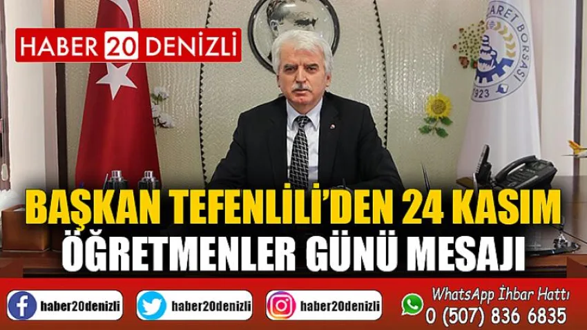 Başkan Tefenlili’den 24 Kasım Öğretmenler Günü Mesajı