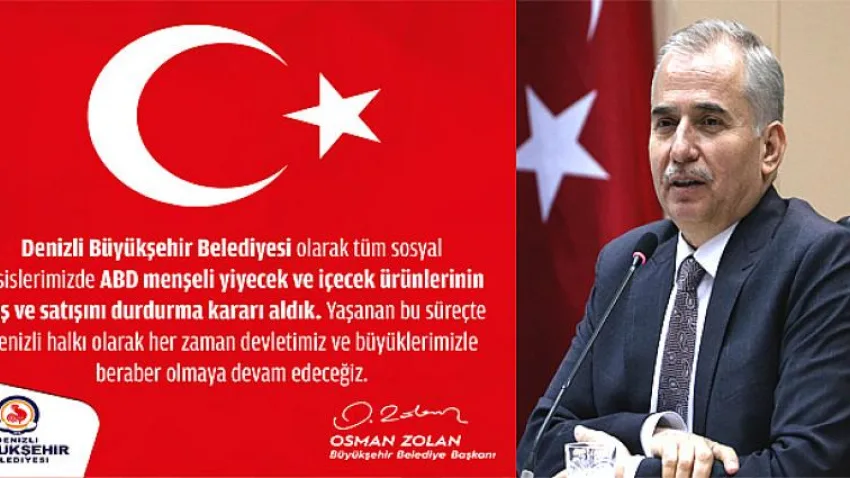 Büyükşehir’den ABD Ürünlerine Boykot