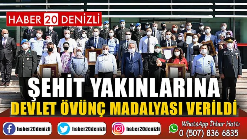 Şehit Yakınlarına Devlet Övünç Madalyası Verildi