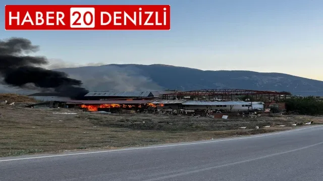 Çiftlikteki samanlar alev alev yandı, çok sayıda hayvan son anda kurtarıldı