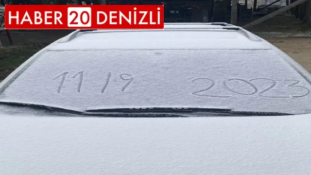 Denizli’ye kışın ilk karı düştü