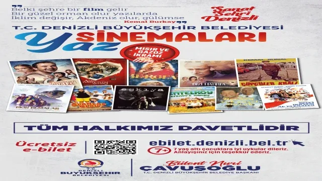 Denizli Büyükşehir Belediyesi Yaz Sinemaları Duyurusu