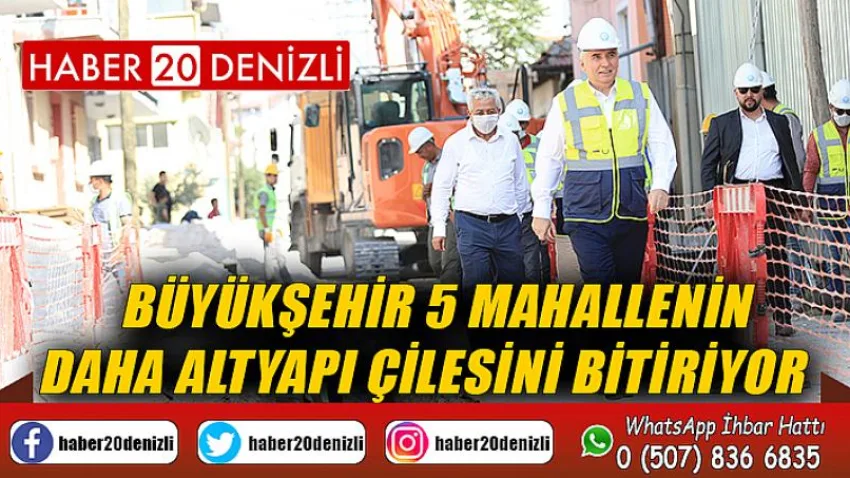 Büyükşehir 5 mahallenin daha altyapı çilesini bitiriyor