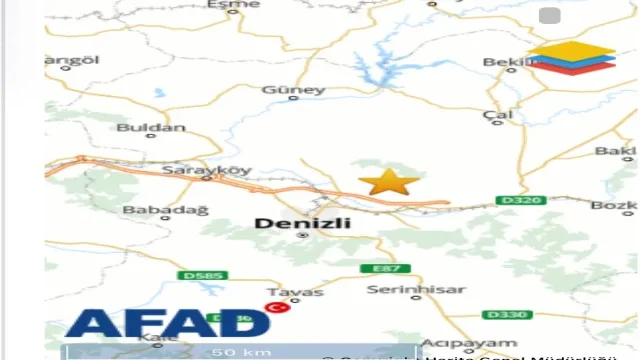 Pamukkale'de 3.9 büyüklüğünde deprem meydana geldi