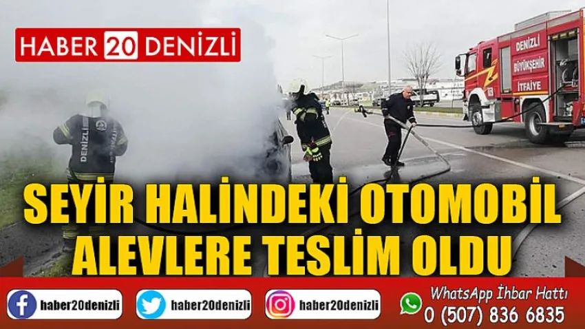 Seyir halindeki otomobil alevlere teslim oldu