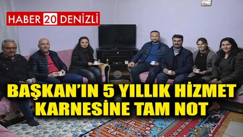Başkan’ın 5 yıllık hizmet karnesine tam not