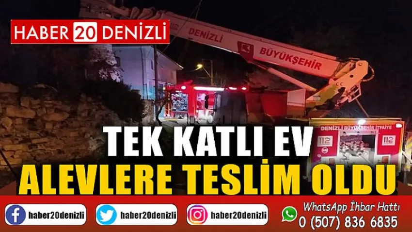 Tek katlı ev alevlere teslim oldu