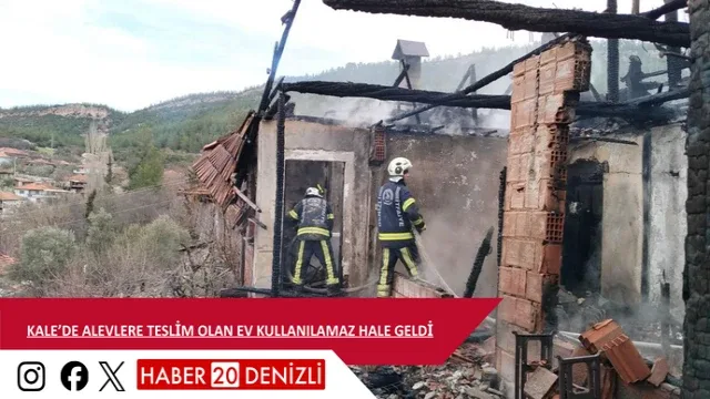 Kale’de alevlere teslim olan ev kullanılamaz hale geldi