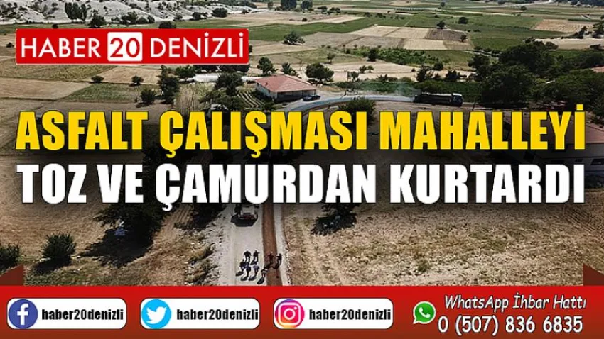 Asfalt çalışması mahalleyi toz ve çamurdan kurtardı