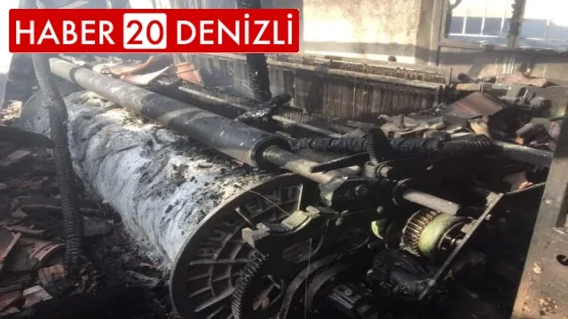 Yanan dokuma atölyesi hurdalığa döndü