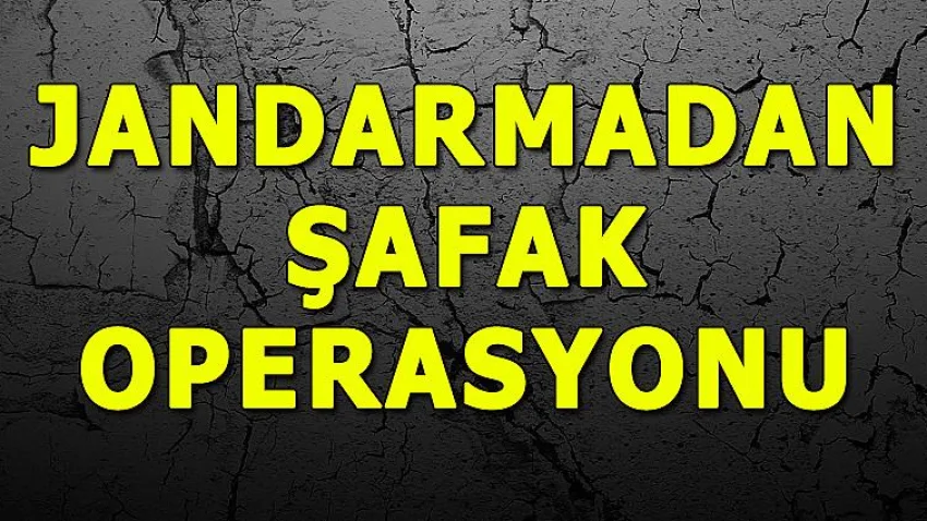 Jandarmadan Şafak Operasyonu