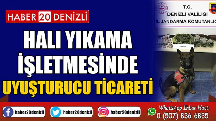 Halı yıkama işletmesinde uyuşturucu ticareti