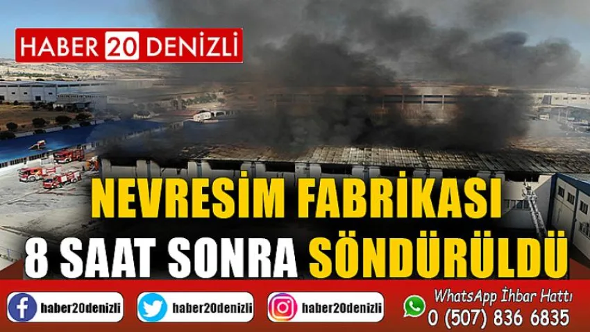 Nevresim fabrikası 8 saat sonra söndürüldü