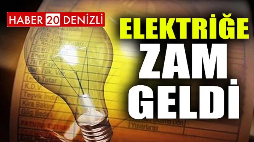 Elektriğe Zam Geldi