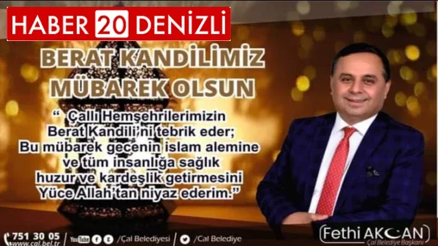 çal belediyesi berat kandili mesajı yayınladı