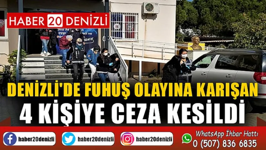 Denizli'de fuhuş olayına karışan 4 kişiye ceza kesildi