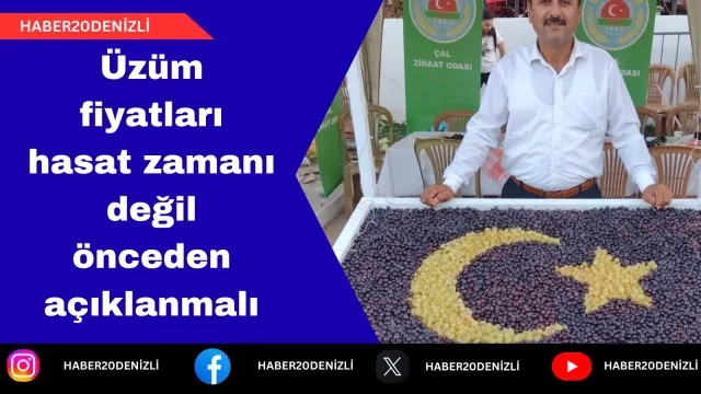 Üzüm fiyatları hasat zamanı değil önceden açıklanmalı