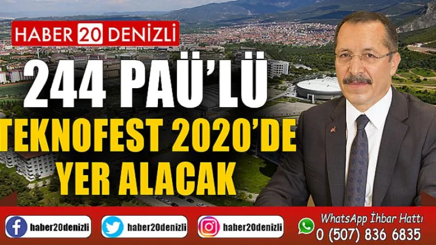 244 PAÜ’lü TEKNOFEST 2020’de yer alacak