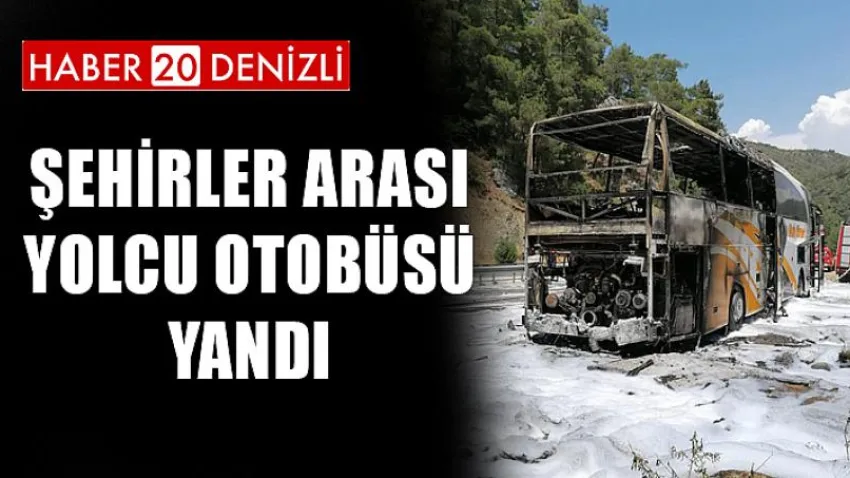 Şehirler Arası Yolcu Otobüsü Yandı