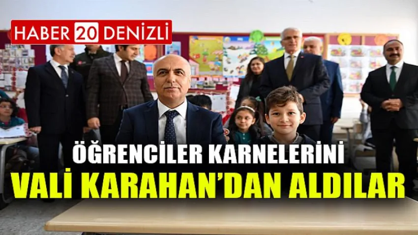 Öğrenciler Karnelerini Vali Karahan’dan Aldılar